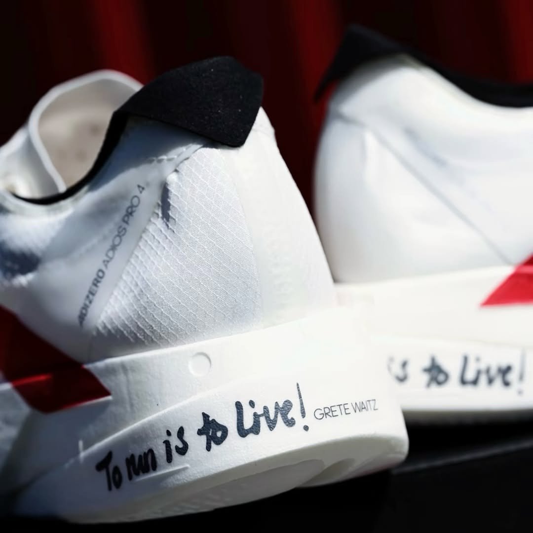 Adidas Adizero Adios Pro 4 – White Red Professional Running Shoes - Image 3