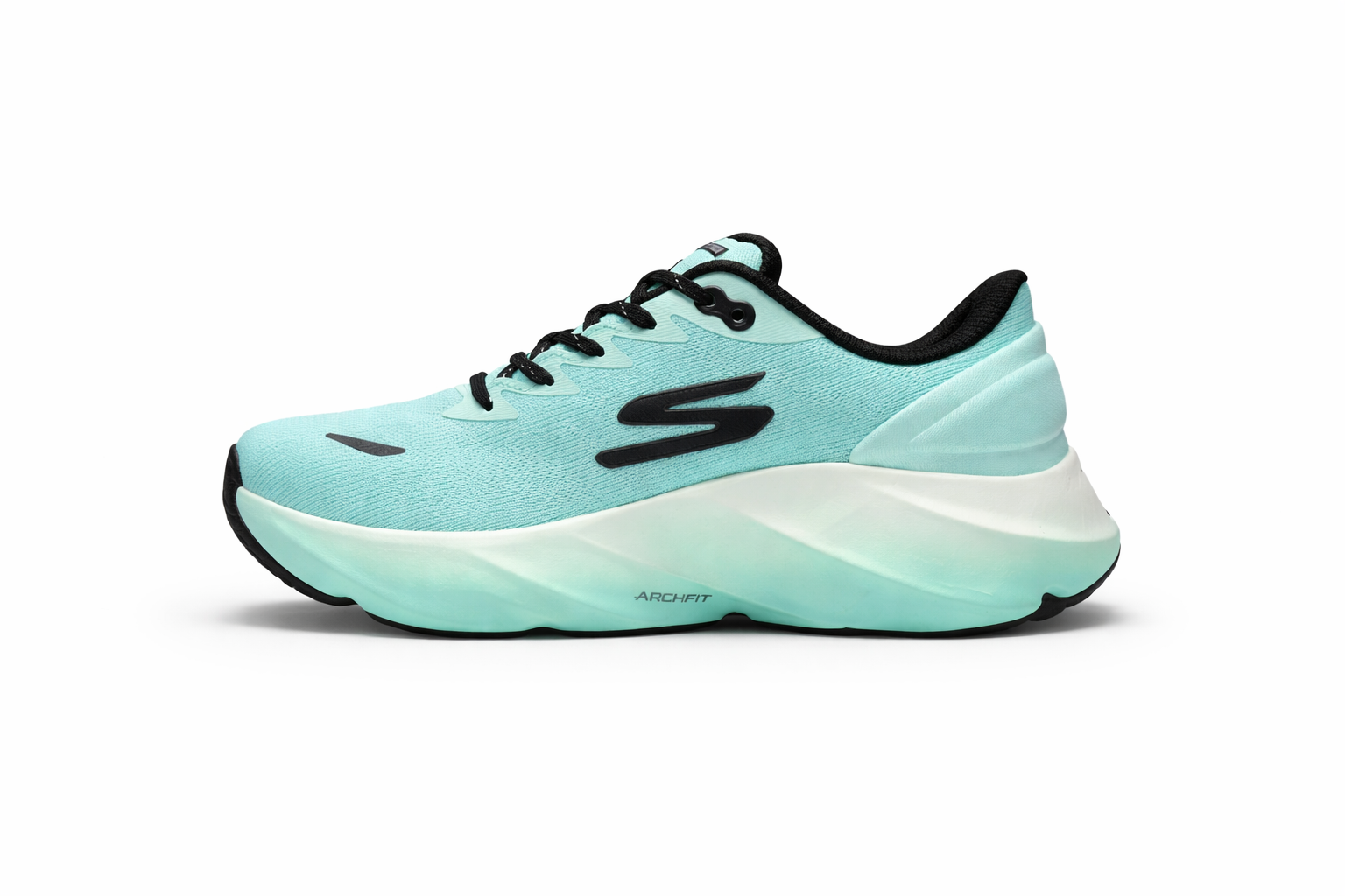 Mint Green Skechers Hyper Burst Ice Running Shoe with Goodyear Outsole